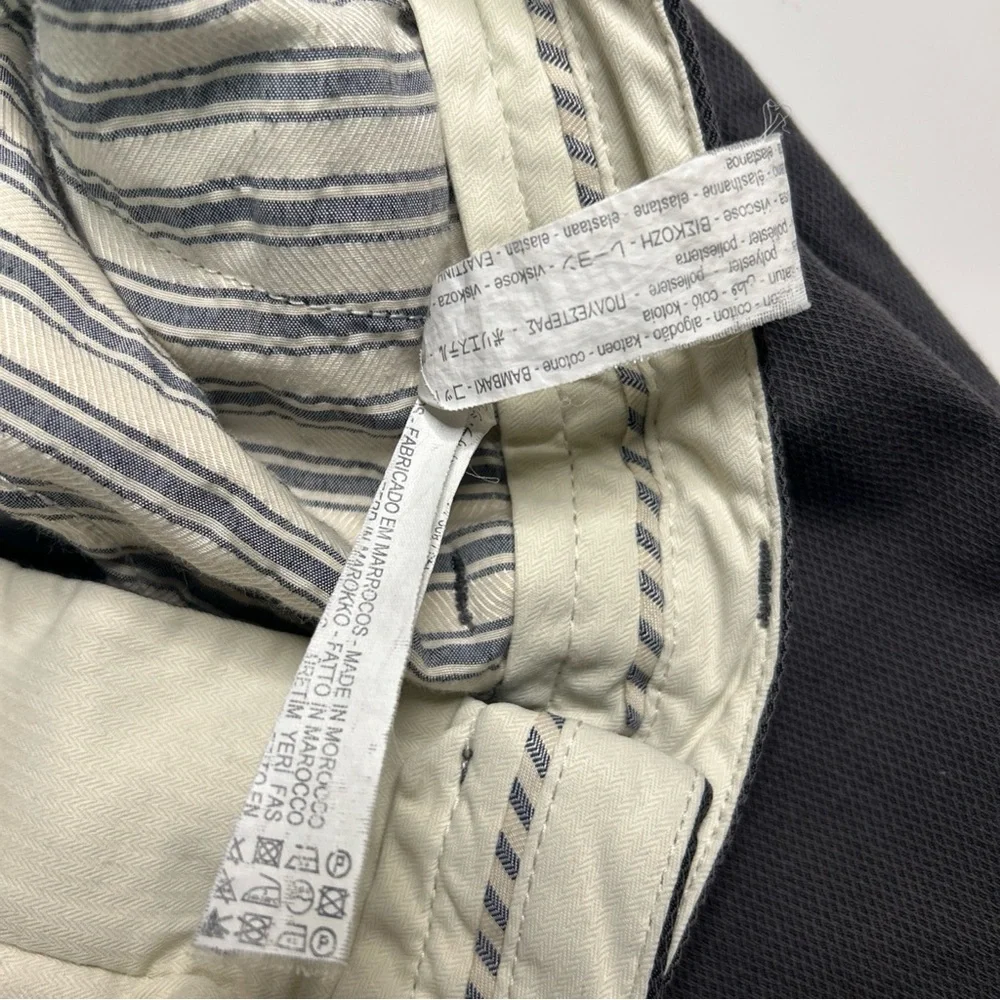Zara Pants Men’s 34 Grey Business Casual Chinos Straight Leg Flat Front